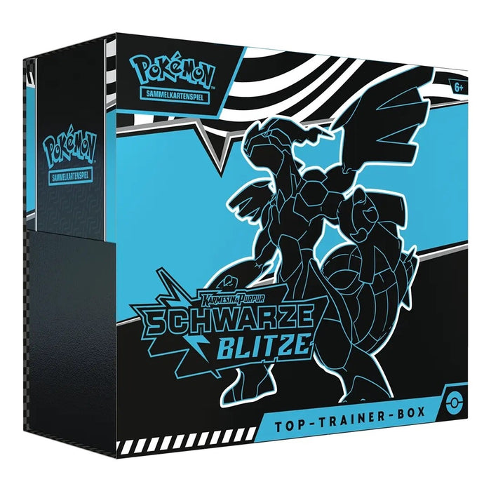 Pokémon Karmesin & Purpur 10.5 Schwarze Blitzen Top Trainer Box DE MP